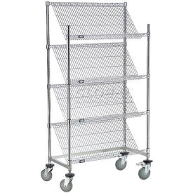 Nexel® 4 Slant Shelf Truck Chrome 36