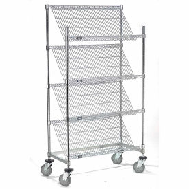Nexel® 4 Slant Shelf Truck Chrome 48