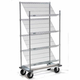 Nexel® 4 Slant Shelf Truck Chrome 48