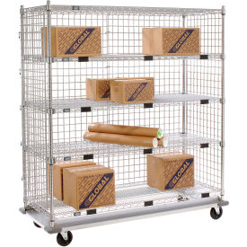 Nexel® 5 Shelf 3-Sided Truck Chrome 36