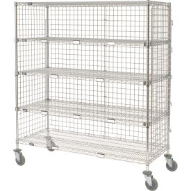 Nexel® 5 Shelf 3-Sided Truck Chrome 36