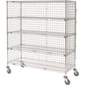 Nexel® 5 Shelf 3-Sided Truck Chrome 60