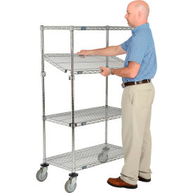 Nexel® 4 Shelf Truck Chrome 36