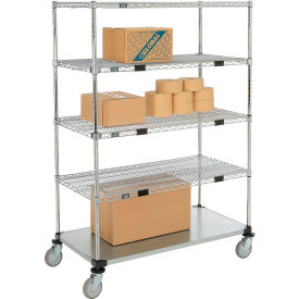 Nexel® 5 Shelf Truck Chrome 48