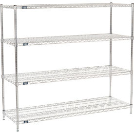 Nexel® 4 Shelf Chrome Wire Shelving Unit Starter 72