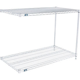 Nexel® 2 Shelf Chrome Wire Shelving Unit Add On 48