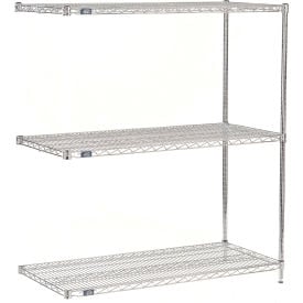 Nexel® 3 Shelf Chrome Wire Shelving Unit Add On 30