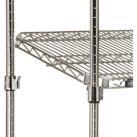 Nexel® 4 Shelf Chrome Quick Adjust Wire Shelving Unit Starter 72