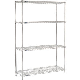 Nexel® 4 Shelf Chrome ESD Wire Shelving Unit Starter 30