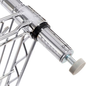 Nexel® 4 Shelf Chrome Wire Shelving Unit Starter 54