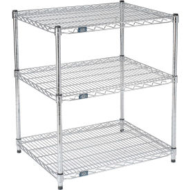 Nexel® 3 Shelf Chrome ESD Wire Shelving Unit Starter 72