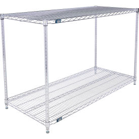 Nexel® 2 Shelf Chrome ESD Wire Shelving Unit Starter 54