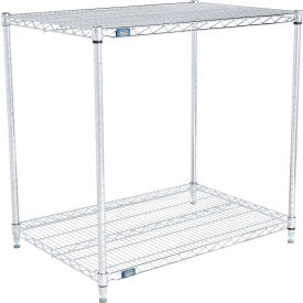 Nexel® 2 Shelf Chrome ESD Wire Shelving Unit Starter 36