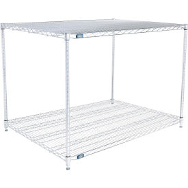 Nexel® 2 Shelf Chrome ESD Wire Shelving Unit Starter 48