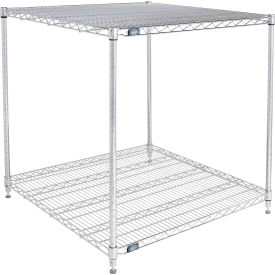 Nexel® 2 Shelf Chrome ESD Wire Shelving Unit Starter 36