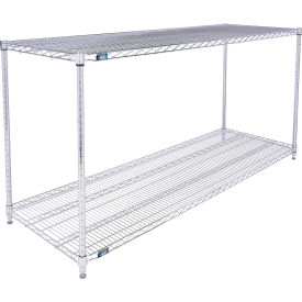 Nexel® 2 Shelf Chrome ESD Wire Shelving Unit Starter 72