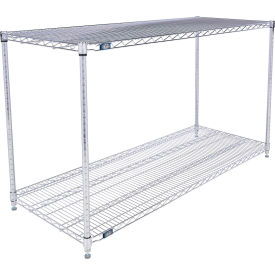 Nexel® 2 Shelf Chrome ESD Wire Shelving Unit Starter 60