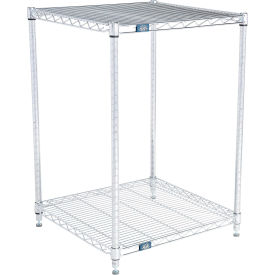 Nexel® 2 Shelf Chrome ESD Wire Shelving Unit Starter 24