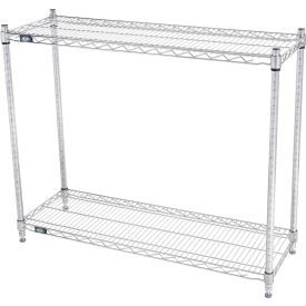 Nexel® 2 Shelf Chrome ESD Wire Shelving Unit Starter 42