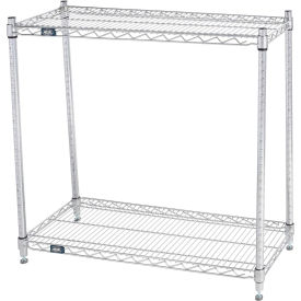 Nexel® 2 Shelf Chrome ESD Wire Shelving Unit Starter 36