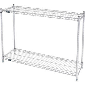 Nexel® 2 Shelf Chrome ESD Wire Shelving Unit Starter 48
