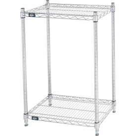 Nexel® 2 Shelf Chrome ESD Wire Shelving Unit Starter 24