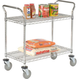 Nexel® 2 Shelf Utility Cart Chrome 60