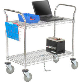 Nexel® 2 Shelf Utility Cart Chrome 72