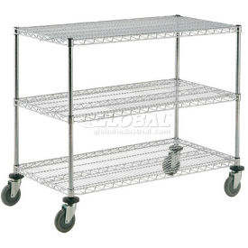 Nexel® 3 Shelf Shelf Cart Chrome 24