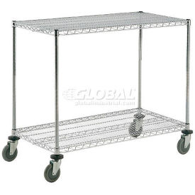 Nexel® 2 Shelf Shelf Cart Chrome 60