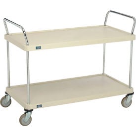 Nexel® 2 Shelf Utility Cart Solid Plastic 48