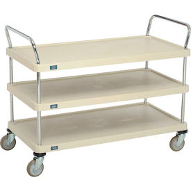 Nexel® 3 Shelf Utility Cart Solid Plastic 48