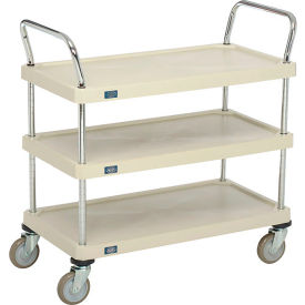 Nexel® 3 Shelf Utility Cart Solid Plastic 36