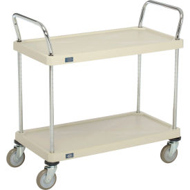 Nexel® 2 Shelf Utility Cart Solid Plastic 36