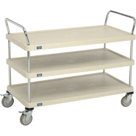 Nexel® 3 Shelf Utility Cart Solid Plastic 48