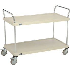 Nexel® 2 Shelf Utility Cart Solid Plastic 48