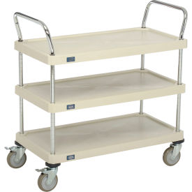 Nexel® 3 Shelf Utility Cart Solid Plastic 36