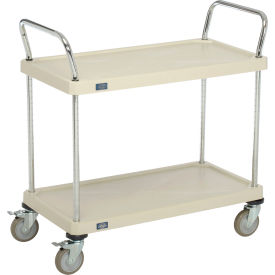 Nexel® 2 Shelf Utility Cart Solid Plastic 36