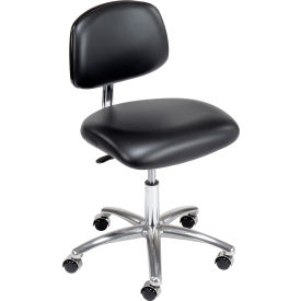 Interion® Clean Room Chair - Vinyl - Black 538695