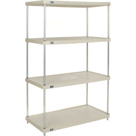 Nexel® 4 Shelf Solid Plastic Shelving Unit Poly-Z-Brite® Posts 36