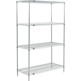 Nexel® 4 Shelf Poly-Z-Brite® Wire Shelving Unit Starter 24