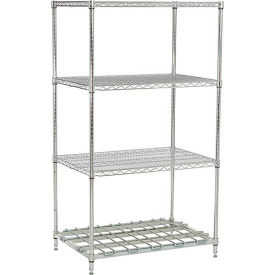 Nexel® 4 Shelf Poly-Z-Brite® Standard Wire Shelving Unit Starter 24