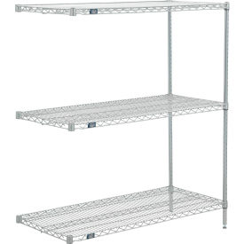 Nexel® 3 Shelf Poly-Z-Brite® Wire Shelving Unit Add On 30