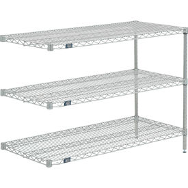 Nexel® 3 Shelf Poly-Z-Brite® Wire Shelving Unit Add On 42