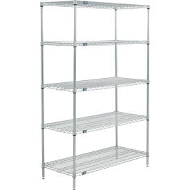 Nexel® 5 Shelf Poly-Z-Brite® Wire Shelving Unit Starter 30