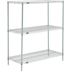 Nexel® 3 Shelf Poly-Z-Brite® Wire Shelving Unit Starter 36