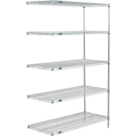 Nexel® 5 Shelf Poly-Z-Brite® Wire Shelving Unit Add On 54