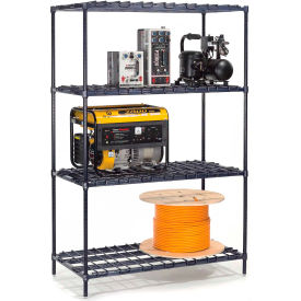 Nexel® 4 Shelf Poly-Z-Brite® Heavy Duty Wire Shelving Unit Starter 24