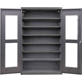 GoVets Clear-View Configurable Shelf Cabinet 48