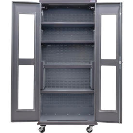 GoVets Clear-View Configurable Mobile Charging Cabinet 36